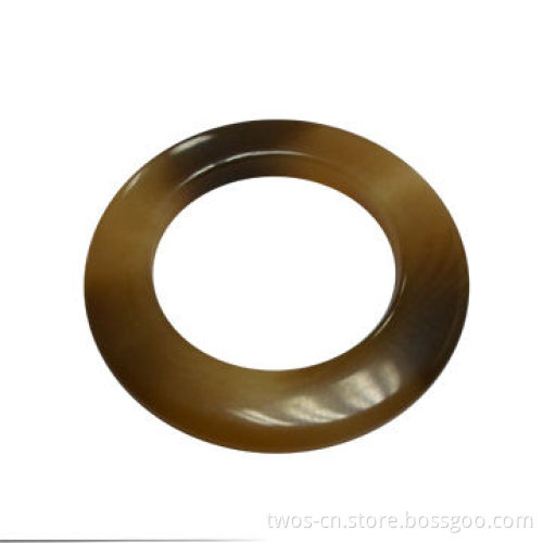 Imitation Horn Polyester Button, Shiny Finish, Available in Various Patterns/Designs
